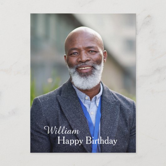 Geburtsday Foto Custom Postcard Postkarte (Vorderseite)