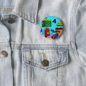 Geburtsday Robot Button Button Benutzerdefinierter (Beispiel)