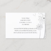 Geburtsdoula oder Midfrau Blumenrabatt Platz Visitenkarte (Rückseite)