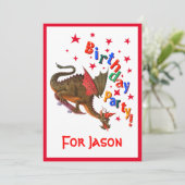 Geburtsdrache Einladung (Stehend Vorderseite)