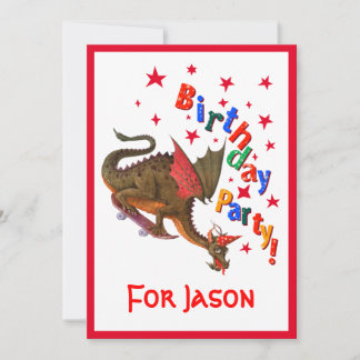 Geburtsdrache Einladung