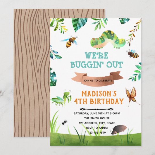 Geburtseinladung Einladung (Vorne/Hinten)