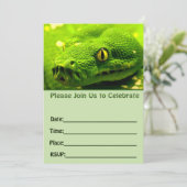 Geburtseinladung zur Schlange ausfüllen Einladung (Stehend Vorderseite)