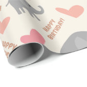 GeburtsElefanten Geschenkpapier (Rolleneckpunkt)