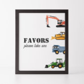 Geburtsfavorisierzeichen des Baufahrzeugs Poster