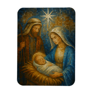 Geburtsfenstermosaik Heilige Familie Magnet