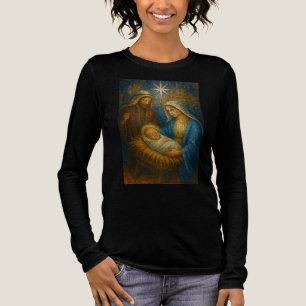 Geburtsfenstermosaik Heilige Familie Tri-Blend Shirt