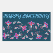 GEBURTSGESCHENK FÜR MAMA, VATER, SCHWESTER, SOHN,  RECHTECKIGER AUFKLEBER (Vorderseite)