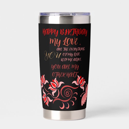 GEBURTSGESCHENK FÜR MAMA, VATER, SCHWESTER, SOHN, THERMOBECHER (Vorderseite)