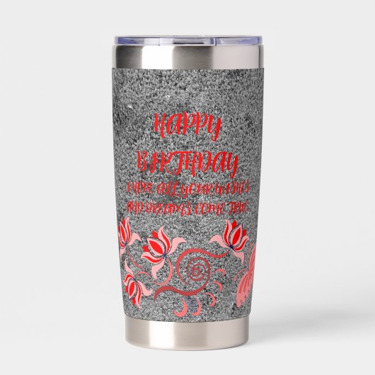 GEBURTSGESCHENK FÜR MAMA, VATER, SCHWESTER, SOHN, THERMOBECHER (Vorderseite)