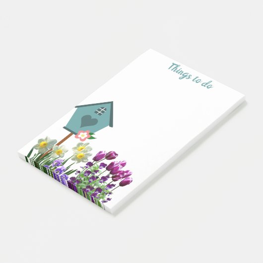 Geburtshaus im Blumengarten Dinge zu tun Post-it Klebezettel (angewinkelt)