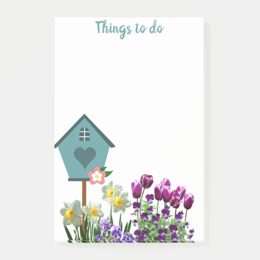 Geburtshaus im Blumengarten Dinge zu tun Post-it Klebezettel (Vorderseite)
