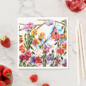 GEBURTSHAUS IN WEISSISCHEM GARTENMONOGRAMM-PARTY SERVIETTE (Beispiel)