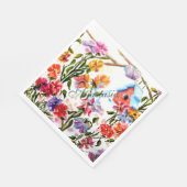 GEBURTSHAUS IN WEISSISCHEM GARTENMONOGRAMM-PARTY SERVIETTE (Ecke)