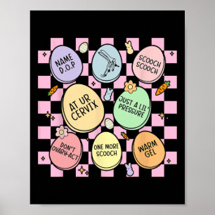 Geburtshelfer Eier Bunny Gynäkologe Obgyn Krankens Poster