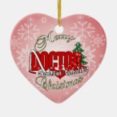 GEBURTSHELFER-/GYNÄKOLOGE-WEIHNACHTSdoktor Keramikornament (Vorne)