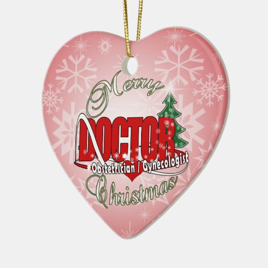 GEBURTSHELFER-/GYNÄKOLOGE-WEIHNACHTSdoktor Keramikornament (Links)