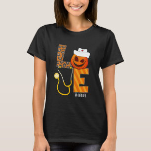 Geburtshelfer-Krankenschwester Halloween-Kürbis Le T-Shirt