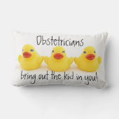 Geburtshelfer und Enten Lendenkissen (Rückseite)