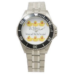 Geburtshelfer und gelbe Gummienten Armbanduhr