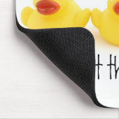 Geburtshelfer und gelbe Gummienten Mousepad (Ecke)