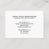 *~* Geburtshilfe Hebamme Schwangerschaft Doula Nan Visitenkarte (Rückseite)