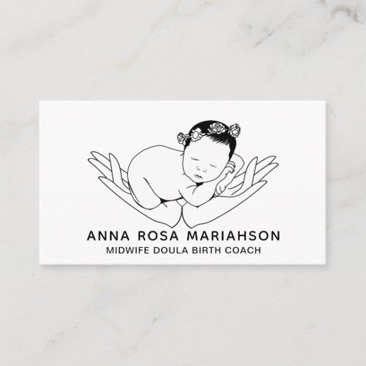 *~* Geburtshilfe Hebamme Schwangerschaft Doula Nan Visitenkarte (Vorderseite)