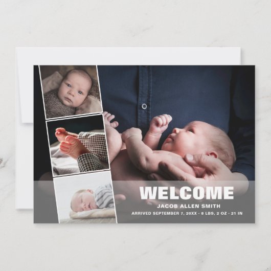 Geburtshilfeaktion|Vier Fotos Ankündigung (Vorderseite)