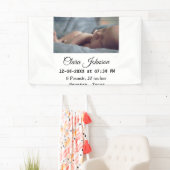 Geburtshinweise fügen Datumsplattdaten hinzu Banner (Insitu)