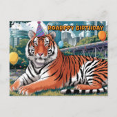 Geburtshut mit bengalischem Tiger Postkarte (Vorderseite)