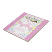 Geburtsinformation - Pastel Baby Eichhörnchen Fliese (Seite)