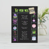 Geburtsjahr 1929 Einladung (Stehend Vorderseite)