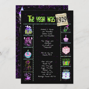 Geburtsjahr 1929 Einladung