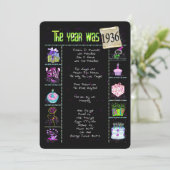 Geburtsjahr 1936 Einladung (Stehend Vorderseite)