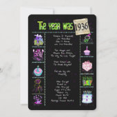 Geburtsjahr 1936 Einladung (Vorderseite)