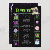 Geburtsjahr 1946 Einladung (Vorne/Hinten)