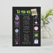 Geburtsjahr 1951 Einladung (Stehend Vorderseite)