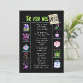 Geburtsjahr 1952 Einladung (Stehend Vorderseite)