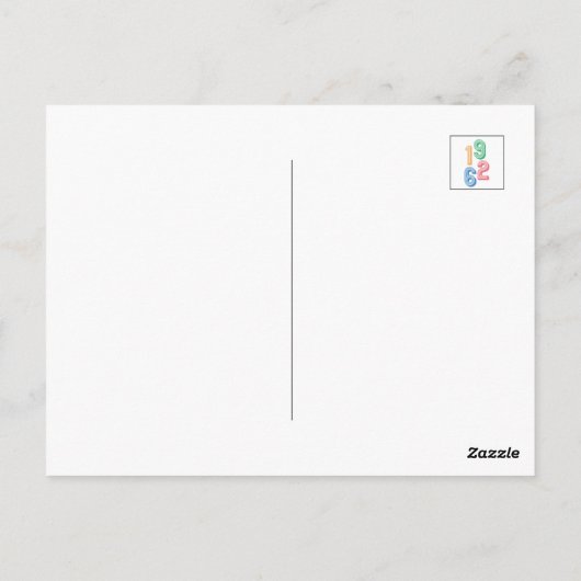 Geburtsjahr - 1962 - 60. Geburtstag Postkarte (Rückseite)