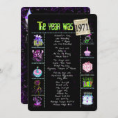 Geburtsjahr 1971 Einladung (Vorne/Hinten)