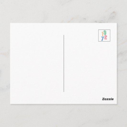 Geburtsjahr - 1972 - 50. Geburtstag Postkarte (Rückseite)
