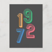 Geburtsjahr - 1972 - 50. Geburtstag Postkarte (Vorderseite)