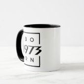 Geburtsjahr 1973 Tasse (Vorderseite Links)