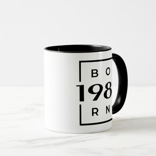 Geburtsjahr 1981 Tasse (VorderseiteRechts)