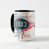 Geburtsjahr 1983 oder seit 1983 oder hergestellt i tasse (Vorderseite Links)