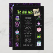 Geburtsjahr 1984 Einladung (Vorne/Hinten)