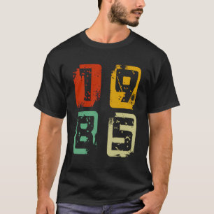 Geburtsjahr 1985 für Männer und Frauen Retro farbi T-Shirt