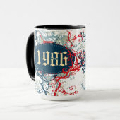 Geburtsjahr 1986 oder seit 1986 oder hergestellt i tasse (Vorderseite Links)