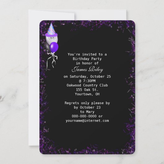 Geburtsjahr 1988 Einladung (Rückseite)