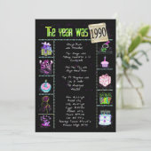 Geburtsjahr 1990 Einladung (Stehend Vorderseite)